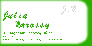 julia marossy business card